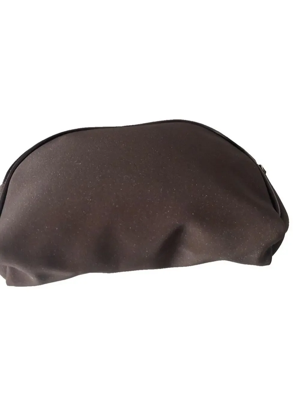 Lancôme Makeup Brown Cosmetic Bag Vintage 2000 Travel Case Zipper Pouch